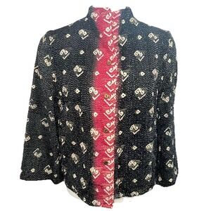 NEERU KUMAR @ V & A Quilted Cotton Multicolor Jacket Size Small